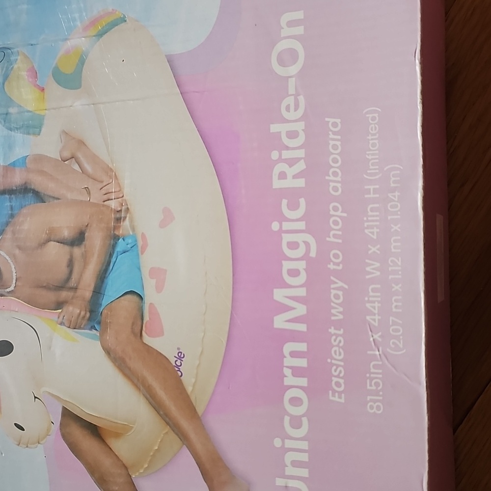 Unicorn Magic RideOn Inflatable Pool Party Float Swimming Lounge Raft New in Box - Picture 4 of 9